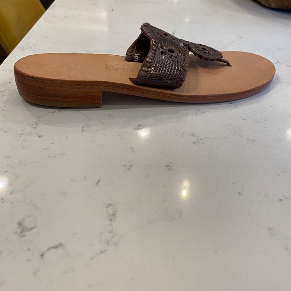 COUTURE LINE!! NWOB- Jack Rogers Couture Flat Reptile Sandal - Picture 5 of 6